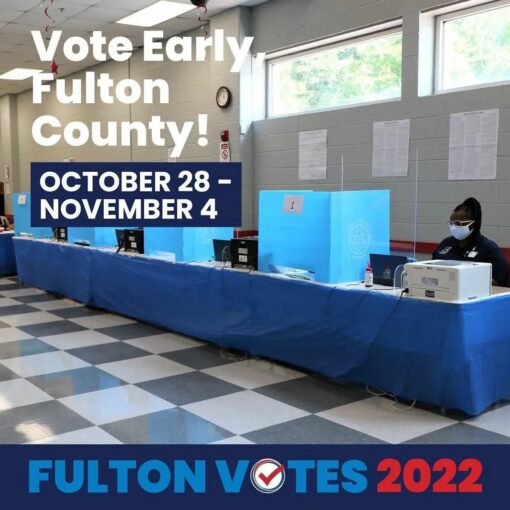 Reposted from @arrington98 ⌛Early Voting ends Nov. 4 @ 7 p.m! See Early Voting sites: https://t.co/i1zUe8FMMQ ⚠️Not voting early? Remember you MUST vote at your neighborhood precinct on Election Day. Verify your polling place: https://t.co/XKh37X3gPP #FultonVotes #FultonCountyGA #earlyvoting #voteready