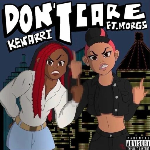 Reposted from @itskenarri 🖕🏽 if they talking don’t care what they say!!! DON’T CARE ft. my bestie Morgs next Friday 11/18, COMMENT “🖕🏽” only on SoundCloud 🤍🐉🫶🏽💞🥂 Cover Art by @stormikh2 (illustrator) & @sharpiecovers
