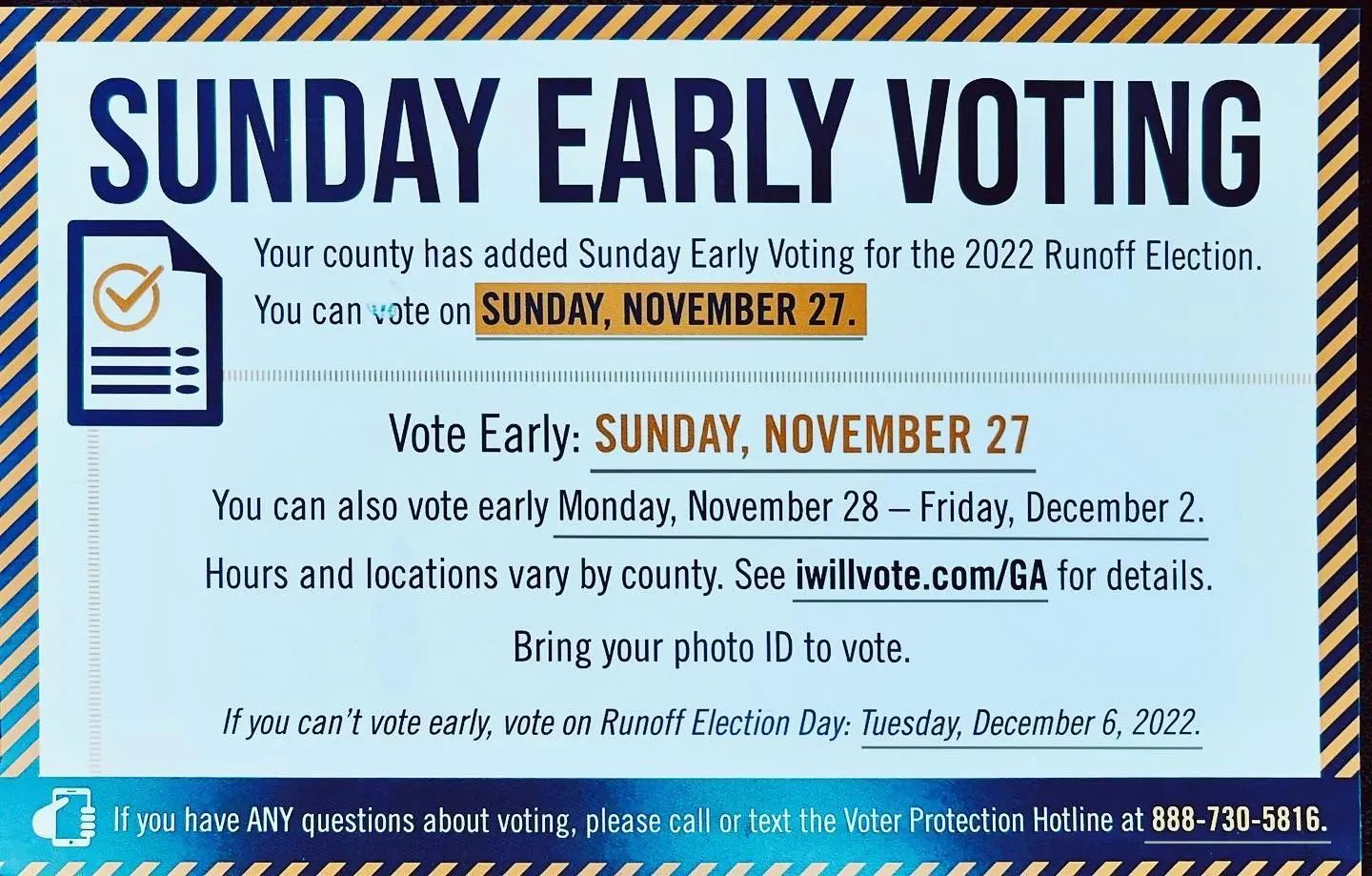 Reposted from @michaeljdavis777 Early voting 🗳️ on Sunday. #atl #atlanta #atlantaga #atlantasocial #atlantaevents #vote #voting @marvinarringtonjr