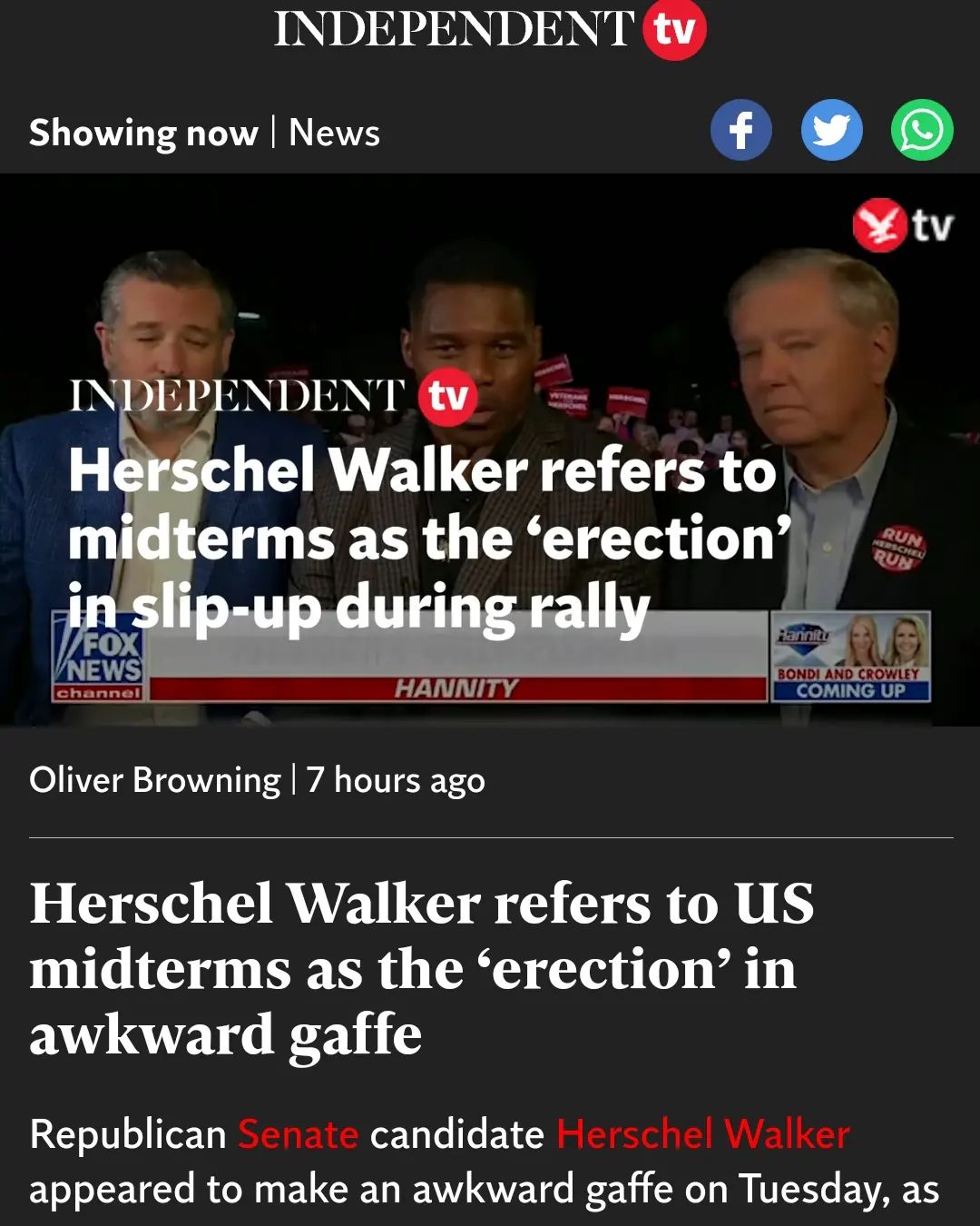 The gift that keeps on giving. He doesnt know the difference between am election and an erection, accolades vs ascalades and is unaware that Early voting occurs. #Shutemdown #VoteWarnock