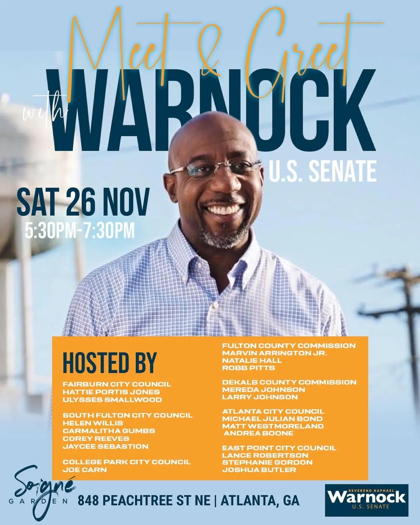 Today is the first day of early voting in Fulton County. GO VOTE and then come meet @raphaelwarnock. Reposted from @mshannahkang I need to see everyone TODAY 5:30-7:30PM at @soigneatlanta We need @raphaelwarnock elected to US Senate. The fact we are in a run off is CRAZY. If u have an instagram account.. Guess what? that means you are a promoter too. I need everyone campaigning until election day. This isn’t even a democrat vs republican thing.. Yall u know Herschel is not the man for any progressive change. Man been hit too many times. He rode the short bus to school. The problem with politics for me is I can’t ride along with the “Get-Along Gang” “the people pleaser” saying whatever just to get a vote he is the fakest one. Come meet the only LOGICAL candidate for the job.