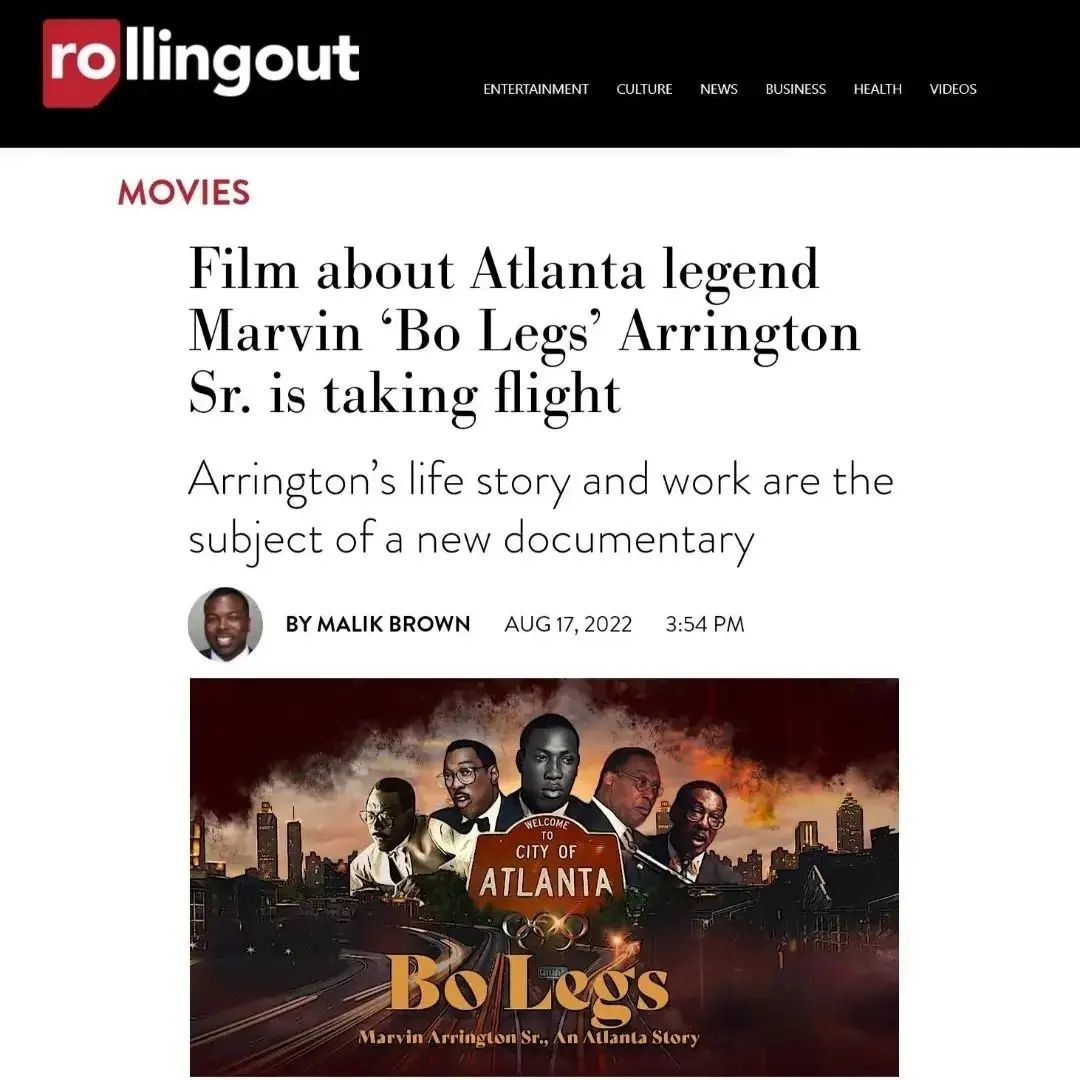 Reposted from @marvinarringtonjr Thank you @rollingout for your story on @bolegsatl and its availability on @delta in flight entertainment. #atlanta #atl #oldatlanta #flydelta #communityservant #politician #gapol #lawyer #attorney #judge #clarkcollege #cau #emory #emorylaw #emorylawschool #film #documentary #featurefilm #awardwinning