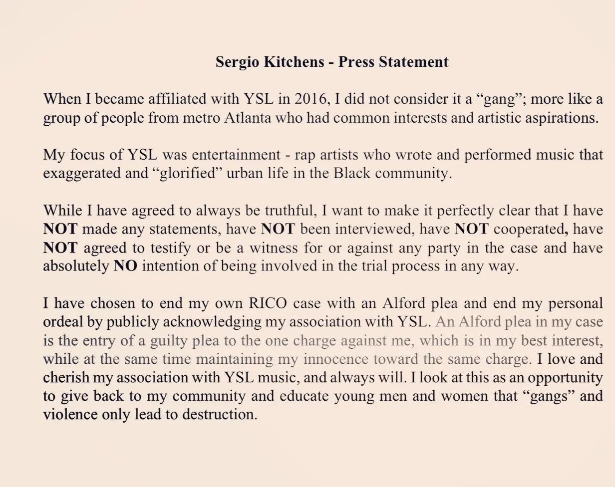 Statement from Gunnas attorney @stevesadow. Reposted from @stevesadow Gunna is free!!!!