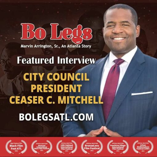 Don't miss our exclusive interview with former City Council President Ceaser C. Mitchell! @ceasarcmitchell In this in-depth conversation, Mitchell shares more on the impact Marvin Arrington, Sr. had as visionary who helped transform Atlanta into a bustling international and cosmopolitan community. The countdown begins - catch "Bo Legs" on Apple TV, Prime, Google, and Vudu/Fandango on Friday, January 20th! Learn more about the documentary, see behind the scenes footage, and discover more about Atlanta at BoLegsATL.com. #BoLegs #BoLegsFilm #MarvinArringtonSr #Legacy #ATL #Atlanta #History #BlackHistory #Cinema #BlackCinema #Feature #Featured #FilmCommunity #FilmEdit #Film #Director #Georgia #Feature #IndieFilm #Documentary #Production #FilmisNotDead #Viewing #Independent #Indiefilm #Premiere #Streaming