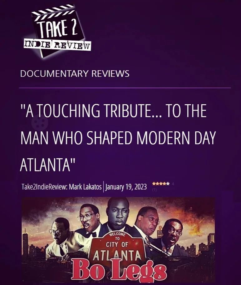 Reposted from @docujourney_productions Reviews are pouring in for @bolegsatl. Thank you @take2indiereview #BoLegs #FilmReviews #ATL #Documentary #Atlanta #Film #Biography #OldAtlanta #VideoOnDemand #FultonCounty