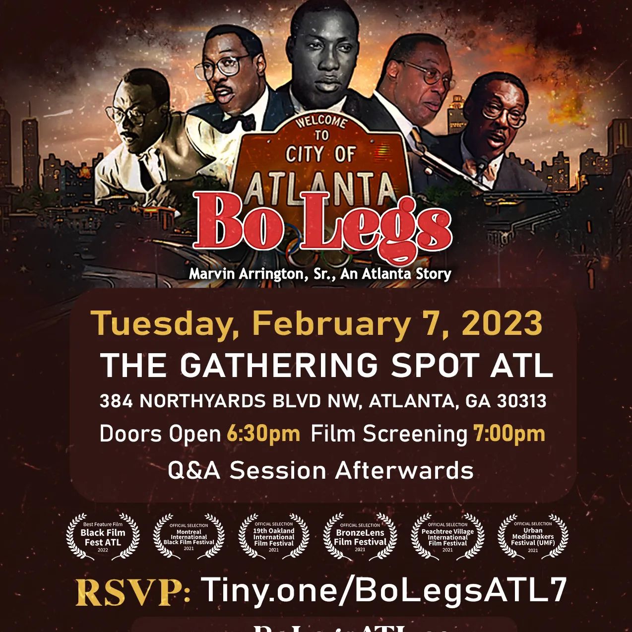 Tonight, tonight, tonight, @bolegsatl screening live @atlgathers. Special shoutout to @askdst @docujourney_productions #BoLegs #BoLegsFilm #MarvinArringtonSr #OldAtlanta #Legacy #ATL #Atlanta #History #BlackHistory #Cinema #BlackCinema #BuyBlackMovies #FilmCommunity #FilmEdit #Film #Director #Georgia #Feature #IndieFilm #Documentary #Production #FilmisNotDead #Viewing #Independent #Indiefilm #Premiere #Streaming #SWATS