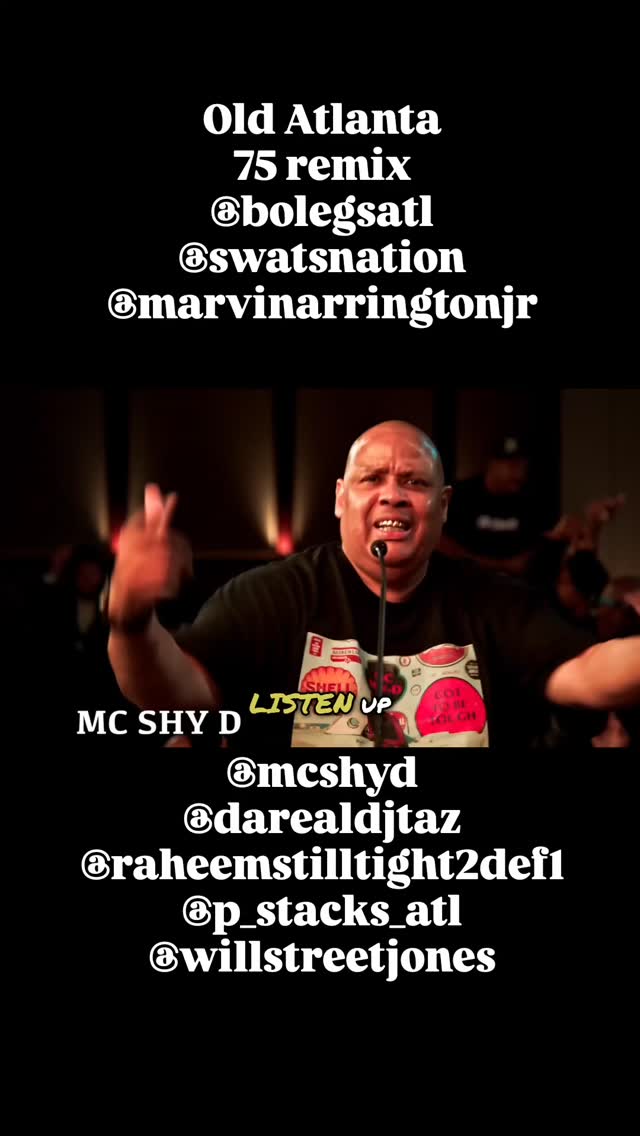 Growing up in the A has been a treat to me 'cause I became MC Shy D That's right y'all The mic dominator and still posted off in Decatur. @mcshyd Old Atlanta 75 remix From @bolegsatl soundtrack @darealdjtaz @mcshyd @raheemstilltight2def1 @p_stacks_atl @willstreetjones #oldatlanta #atlanta #atl #swats #75Remix #bolegs #bolegsatl